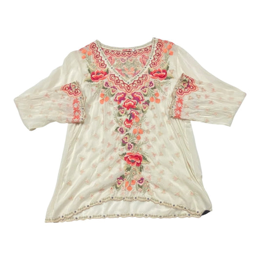 Top Ls Designer By Johnny Was In Cream, Size:S