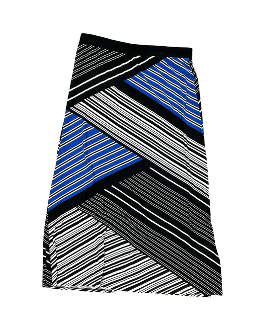 Skirt Maxi By Chicos In Black & Blue, Size:L