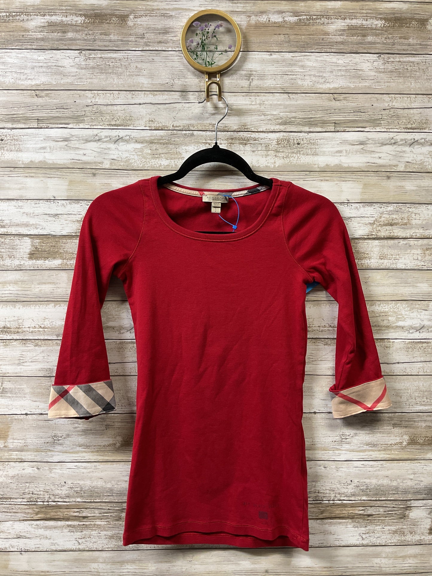 Top Ls Luxury Designer By Burberry In Red, Size:S