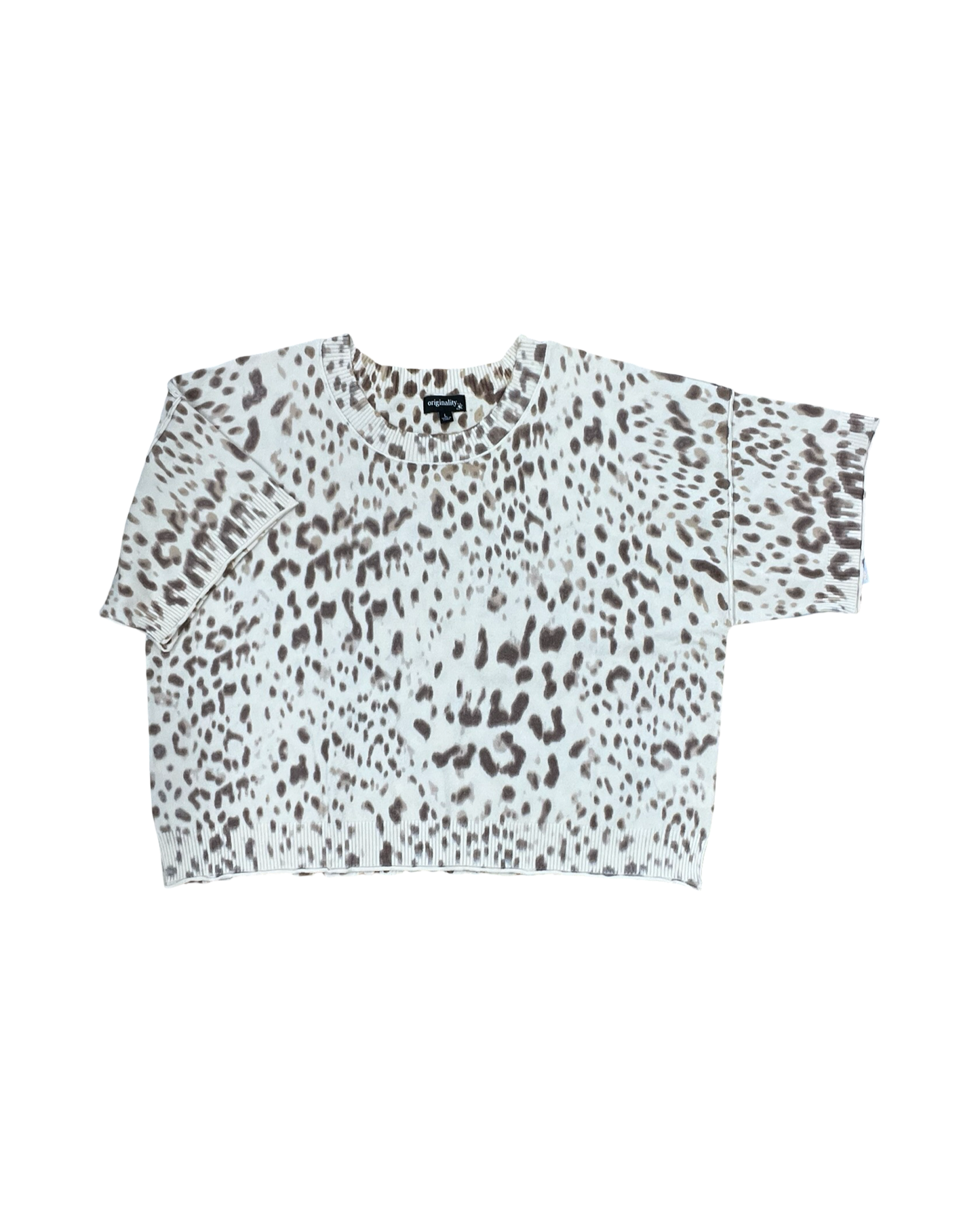 Top Ss By Originality In Brown & Cream, Size:L
