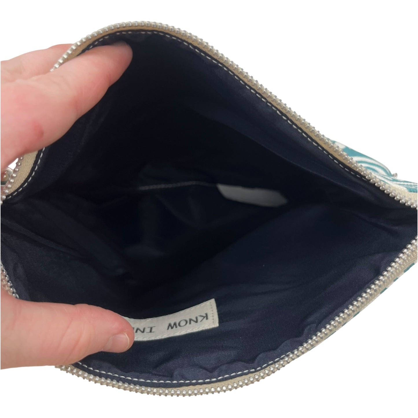 Wristlet By Clothes Mentor In Blue & Brown, Size:Medium
