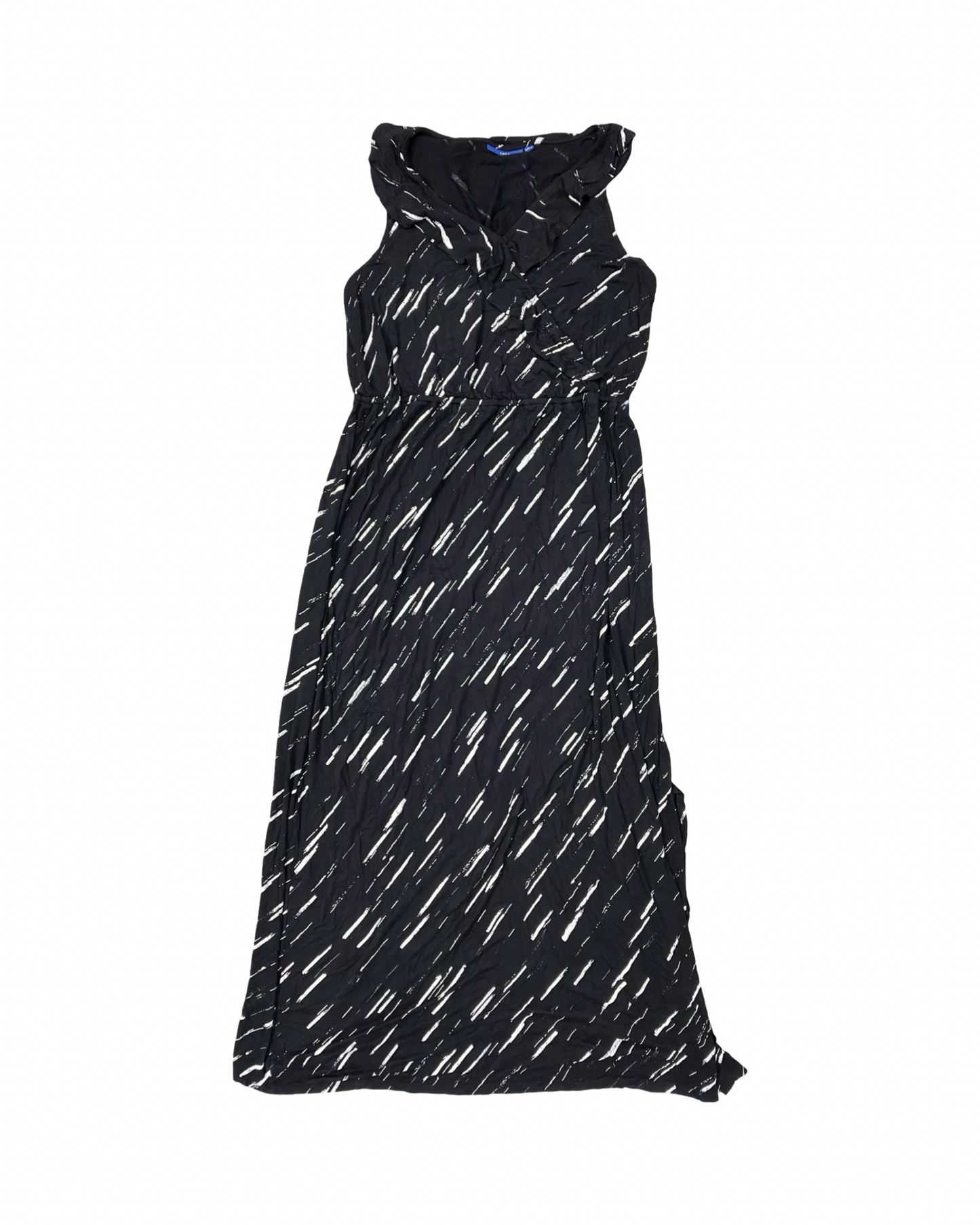 Dress Casual Maxi By Apt 9 In Black & Cream, Size:L
