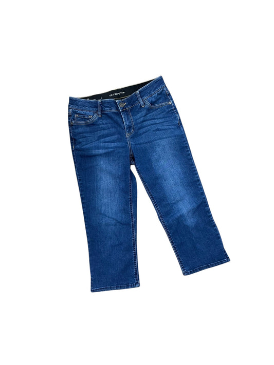 Jeans Cropped By Liz And Co In Blue Denim, Size:6