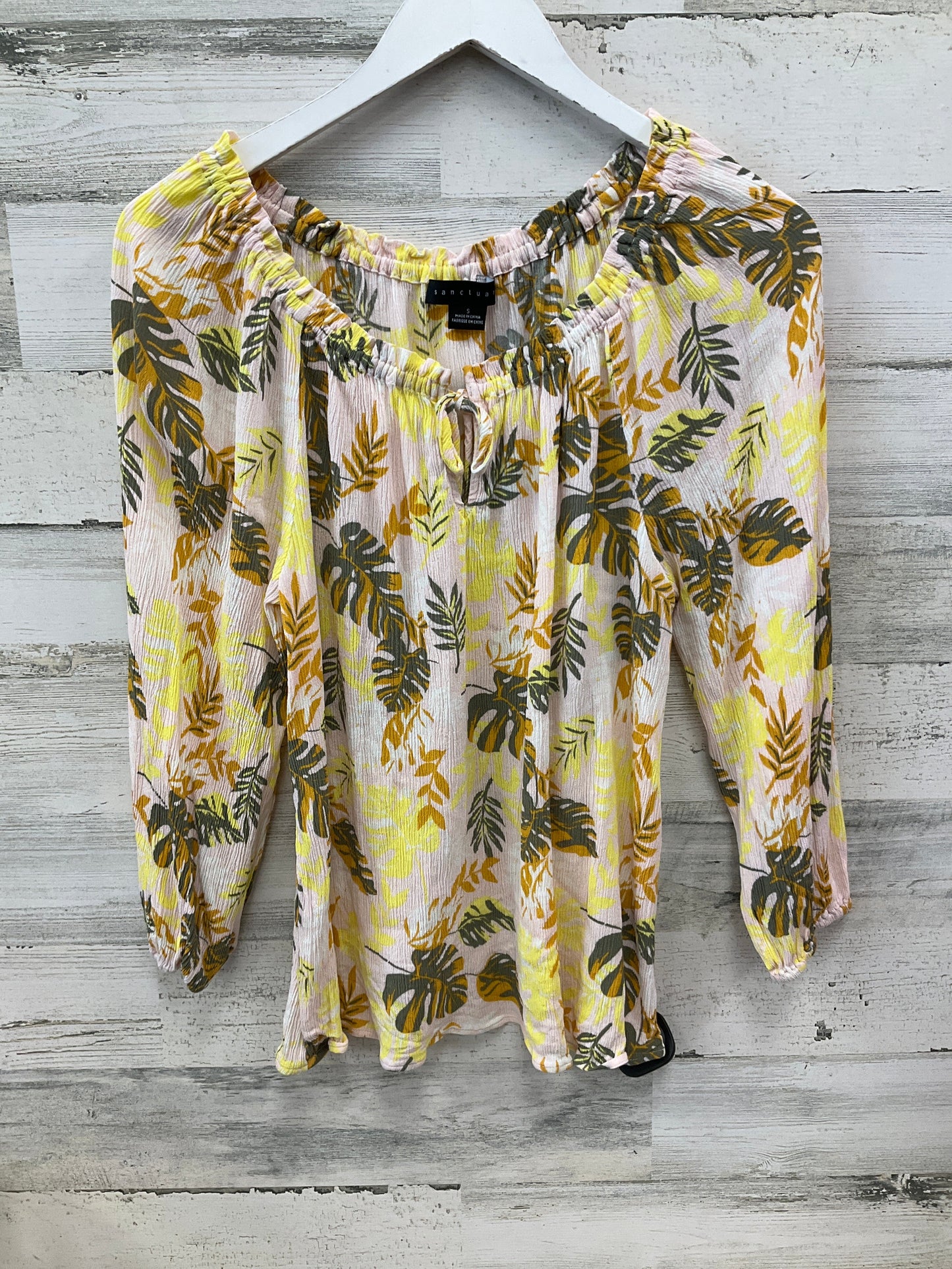Top 3/4 Sleeve By Sanctuary In Pink & Yellow, Size:S