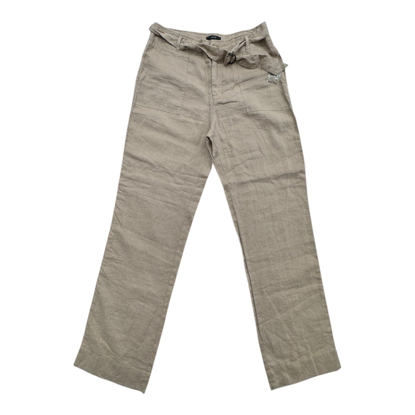 Pants Linen By Tahari By Arthur Levine In Tan, Size:8