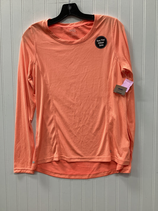 Athletic Top Ls Crewneck By Danskin In Orange, Size:M