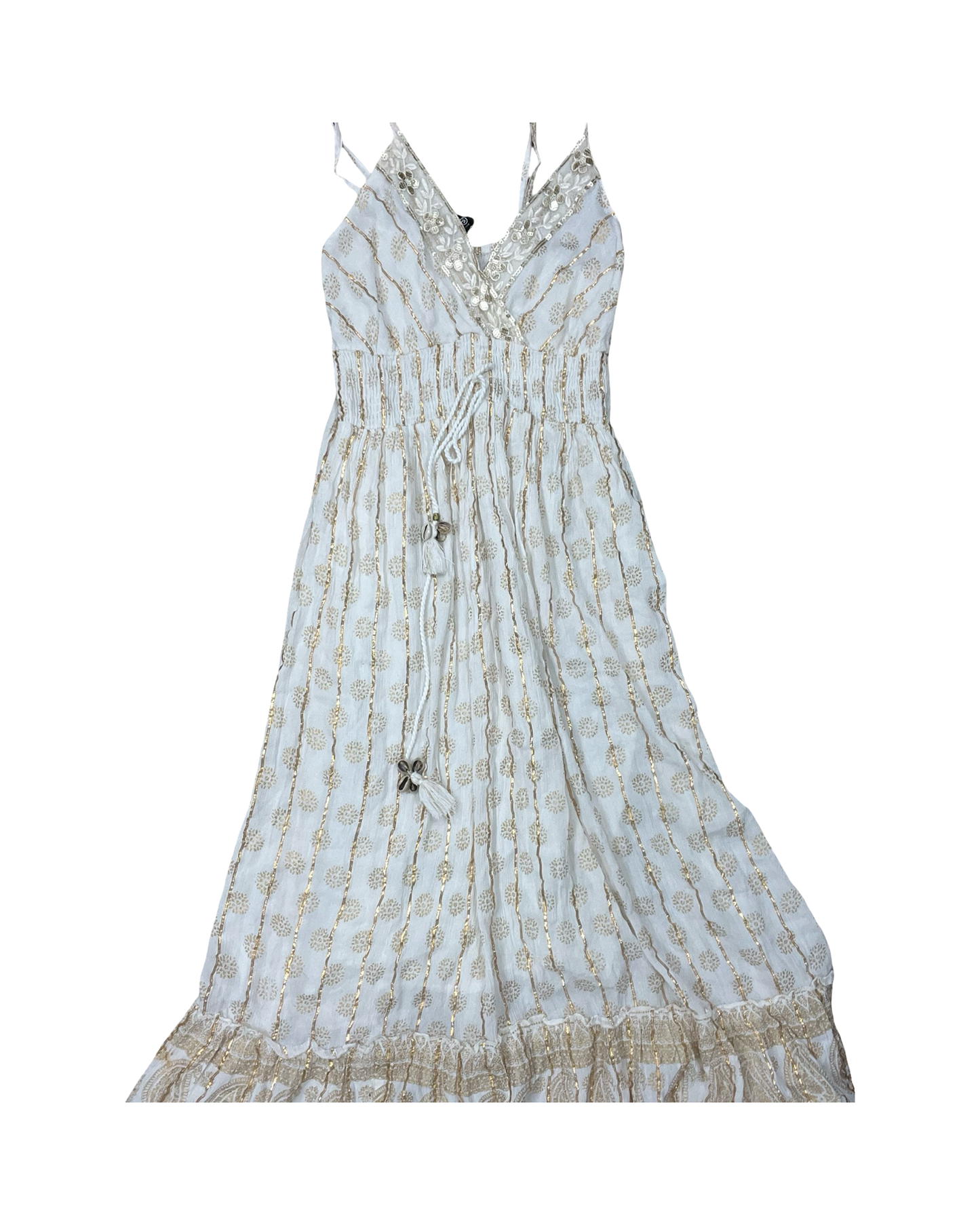Dress Casual Maxi By Clothes Mentor In Cream, Size:M