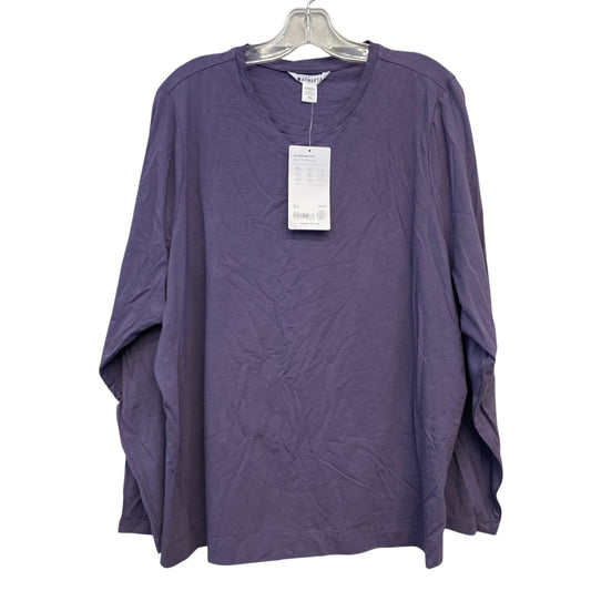 Athletic Top Ls Crewneck By Athleta In Purple, Size:2X