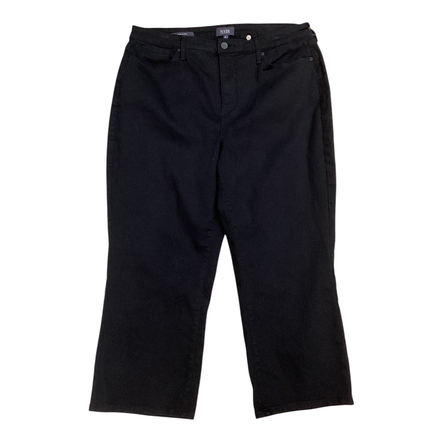 Jeans Wide Leg By Not Your Daughters Jeans In Black Denim, Size:16