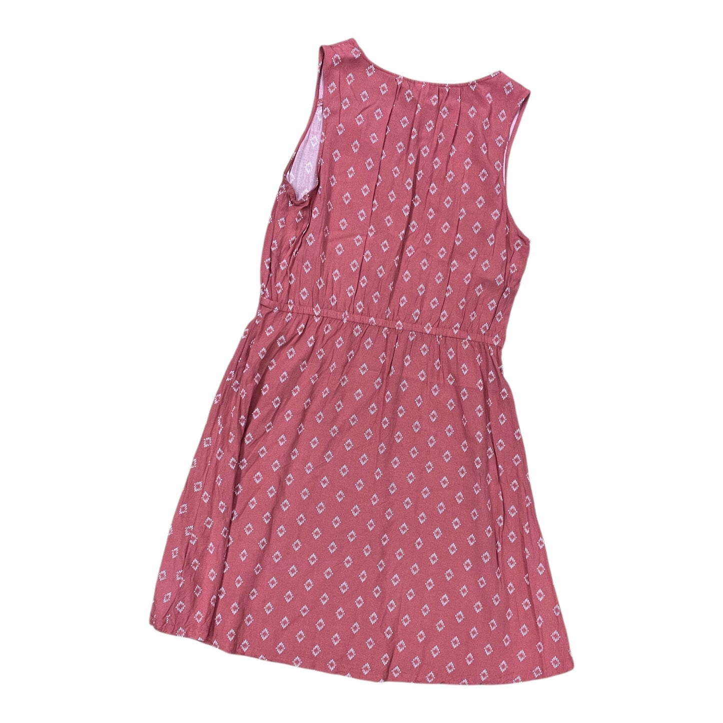 Dress Casual Midi By Old Navy In Pink & White, Size:M