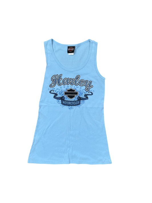Tank Top By Harley Davidson In Blue, Size:M