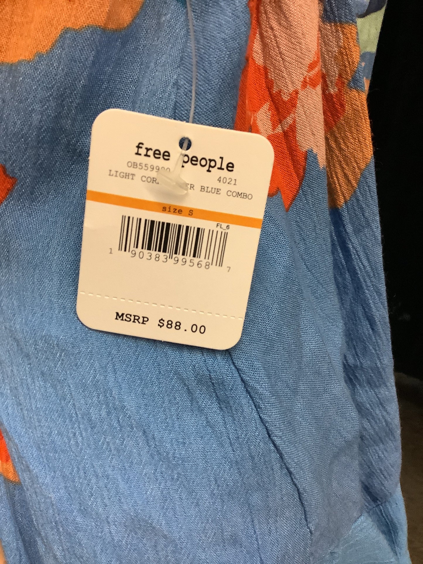 Dress Casual Short By Free People In Blue & Orange, Size: S