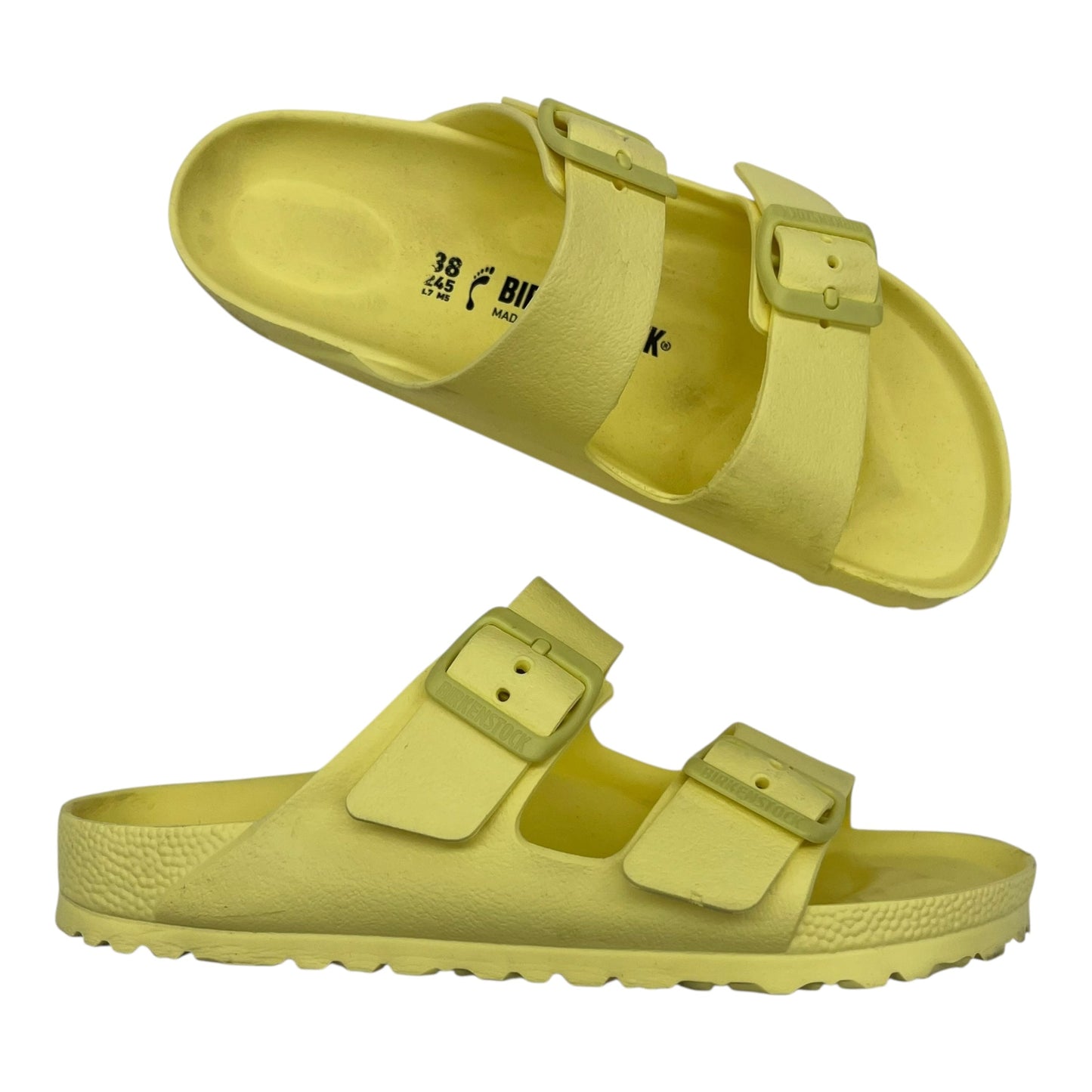 Sandals Flats By Birkenstock In Yellow, Size:7