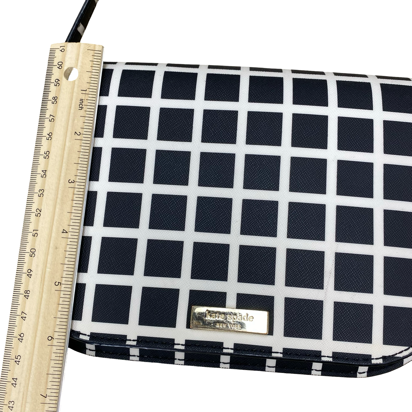 Handbag Designer By Kate Spade In Black & White, Size:Small