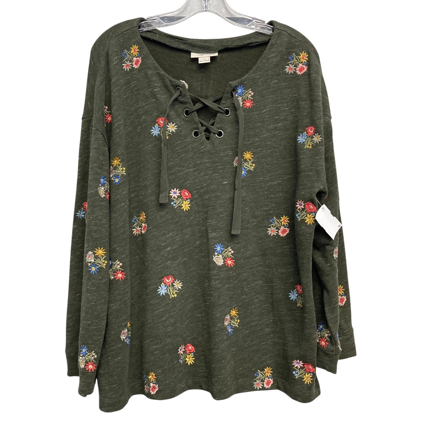 Top Ls By Style And Company In Floral Print, Size:L