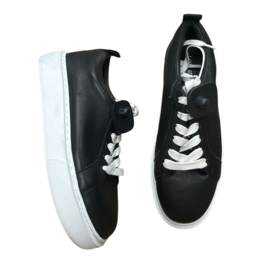 Shoes Sneakers By J Slides In Black & White, Size:9