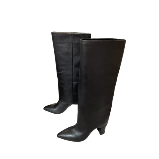 Boots Knee Heels By Marc Fisher In Black, Size:8.5