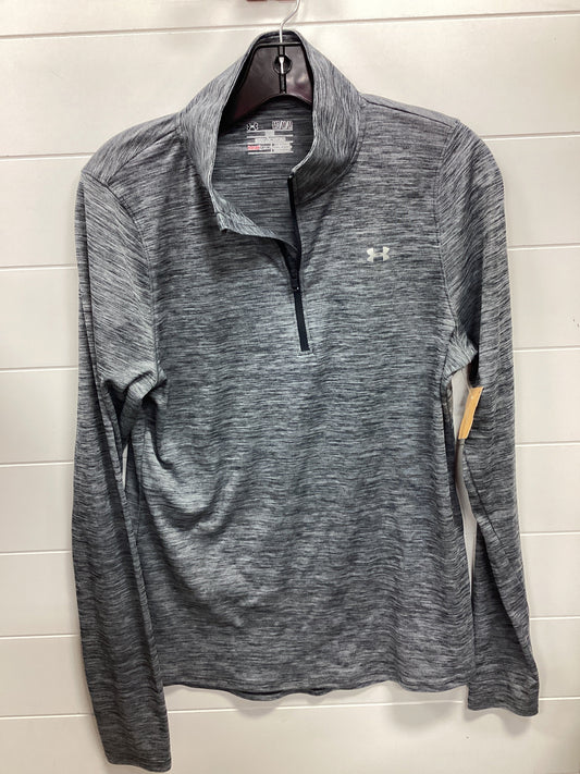 Athletic Top Ls Collar By Under Armour In Grey, Size:M