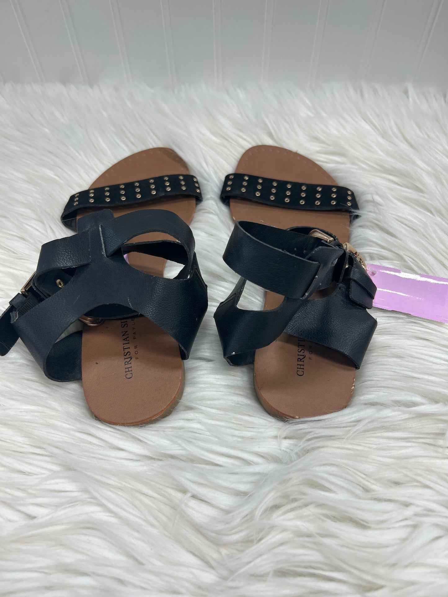 Sandals Flats By Christian Siriano For Payless In Black, Size:9