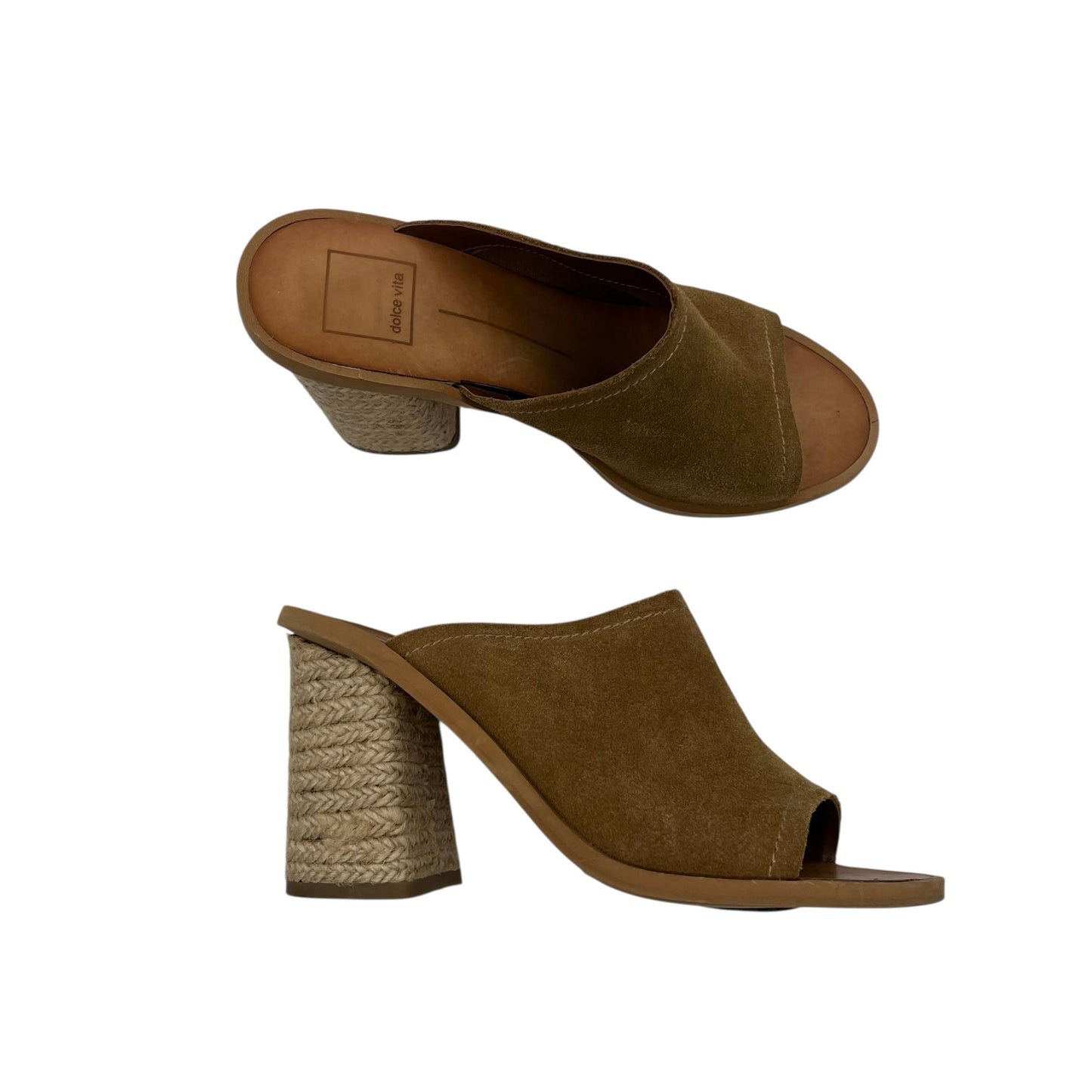 Sandals Heels Block By Dolce Vita In Brown, Size:7.5
