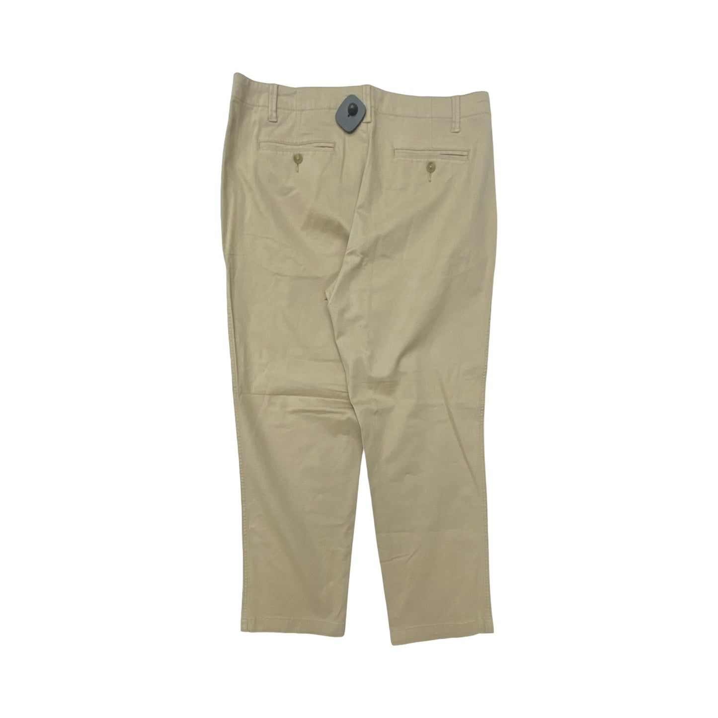 Pants Cropped By Lands End In Tan, Size:14