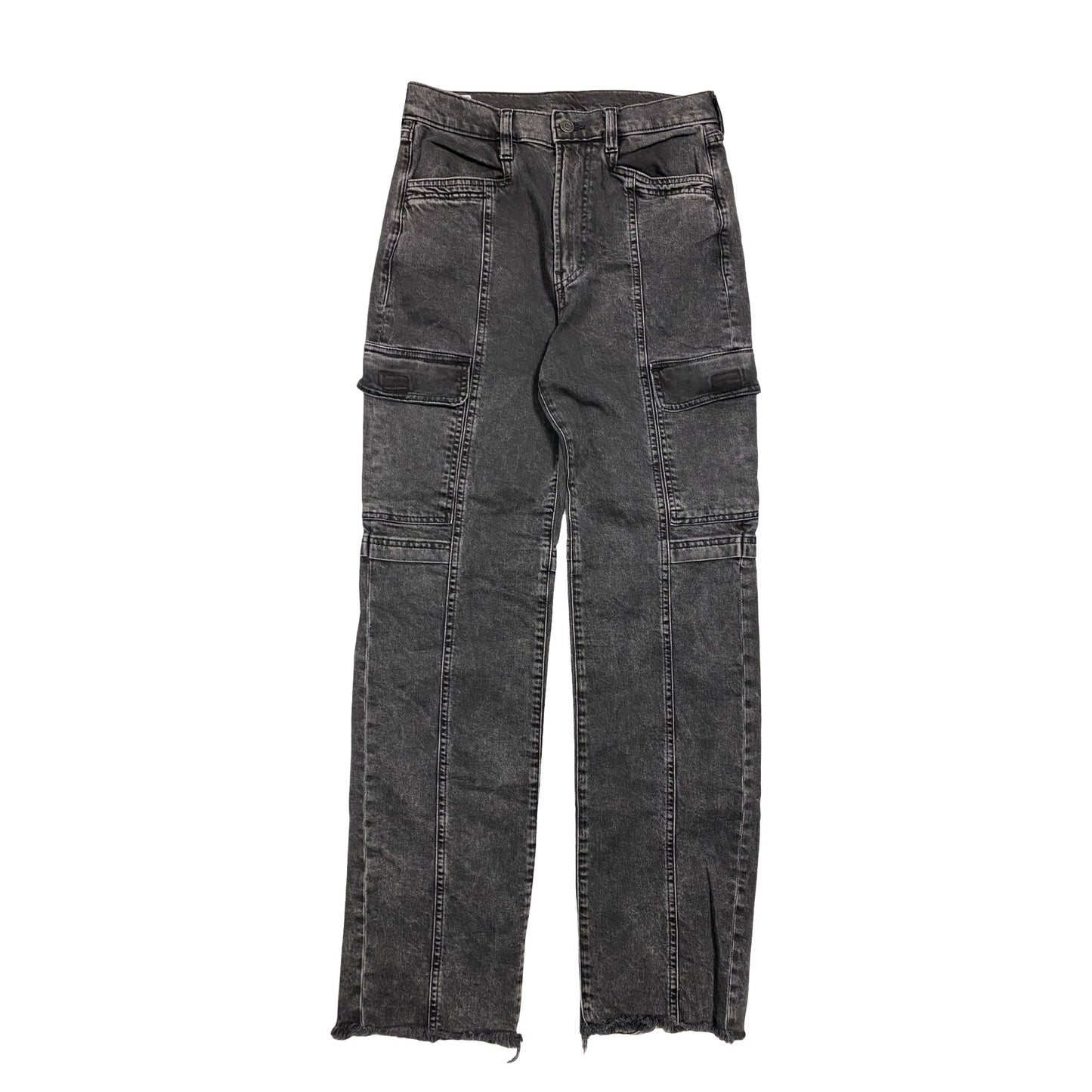 Jeans Straight By Gap In Black Denim, Size:4L