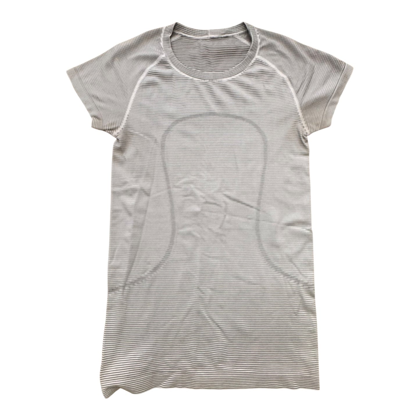 Athletic Top Ss By Lululemon In Striped Pattern, Size:6