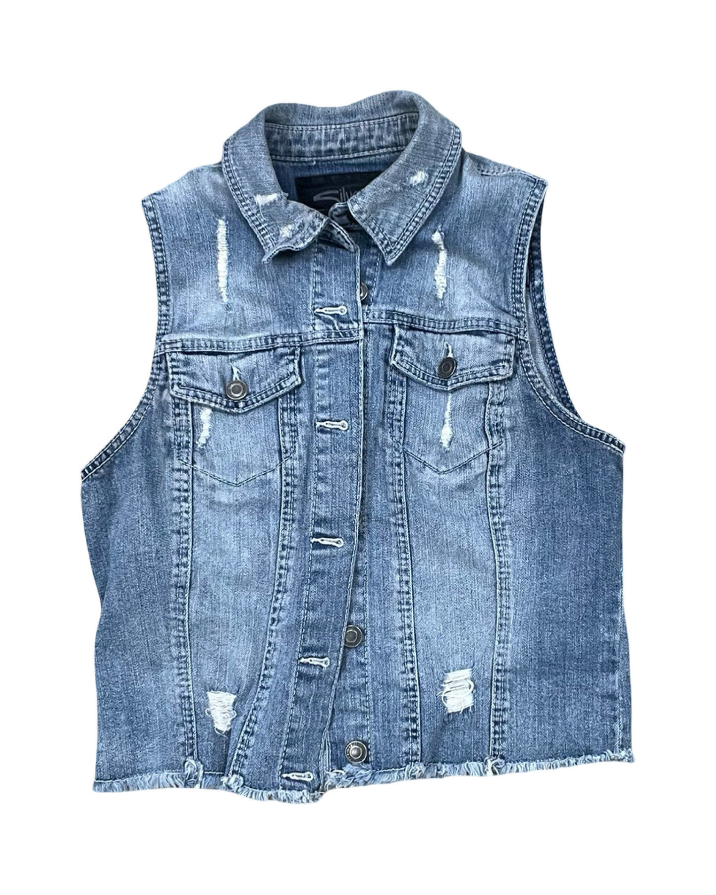 Vest Other By Silver In Blue Denim, Size:L