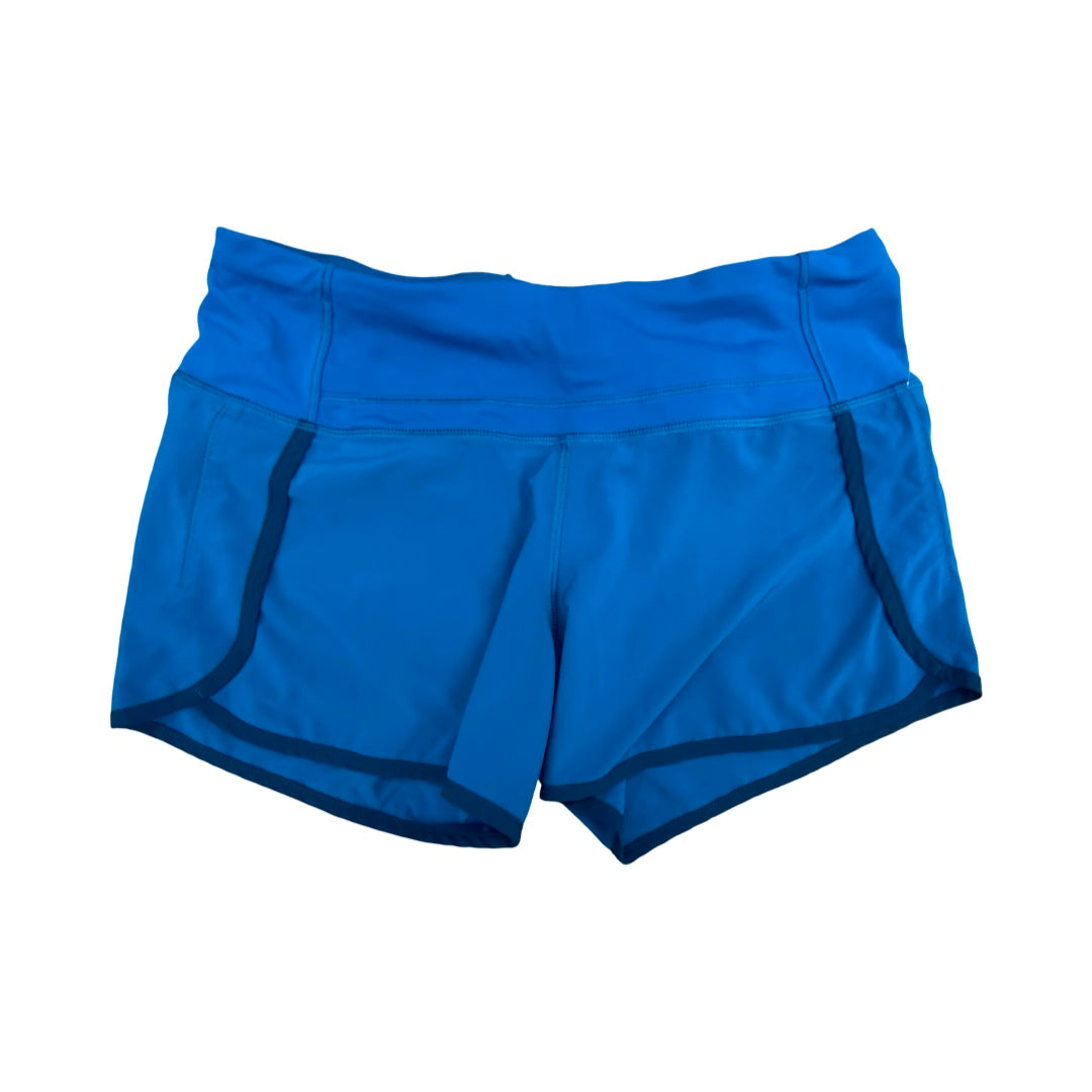 Athletic Shorts By Lululemon In Teal, Size:4
