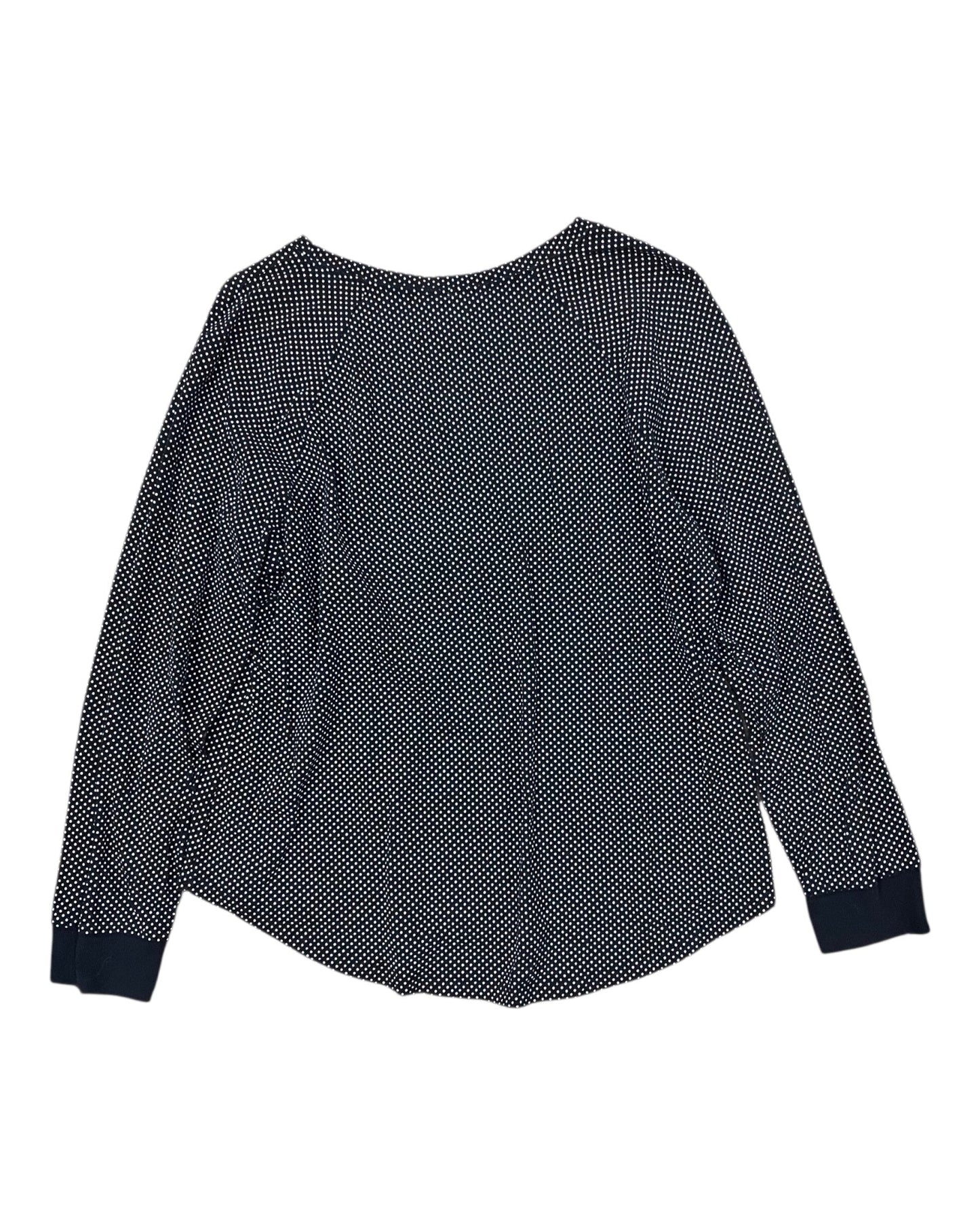 Top Ls By Liz Claiborne In Black & White, Size:Xl