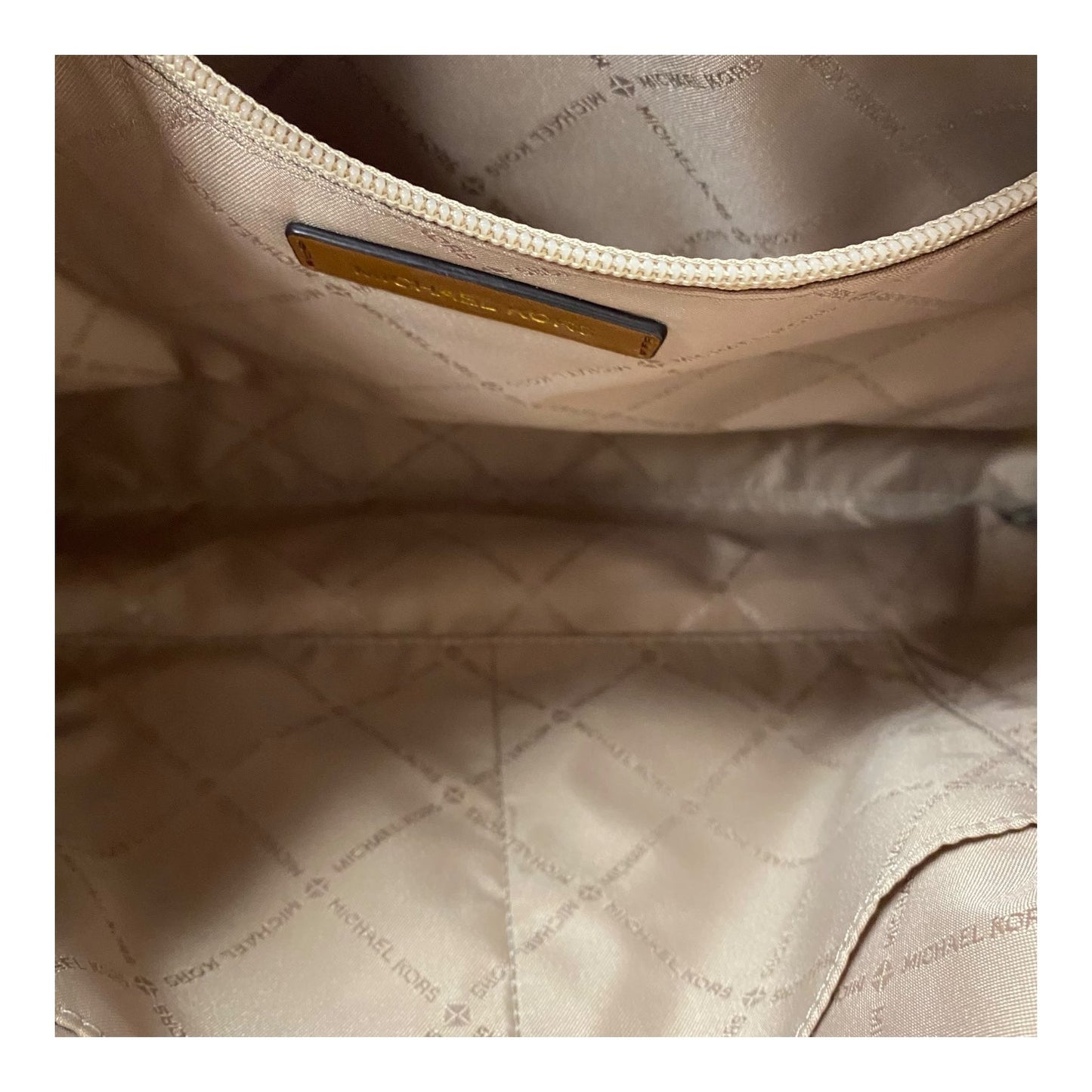 Handbag Designer By Michael Kors In Brown, Size:Large