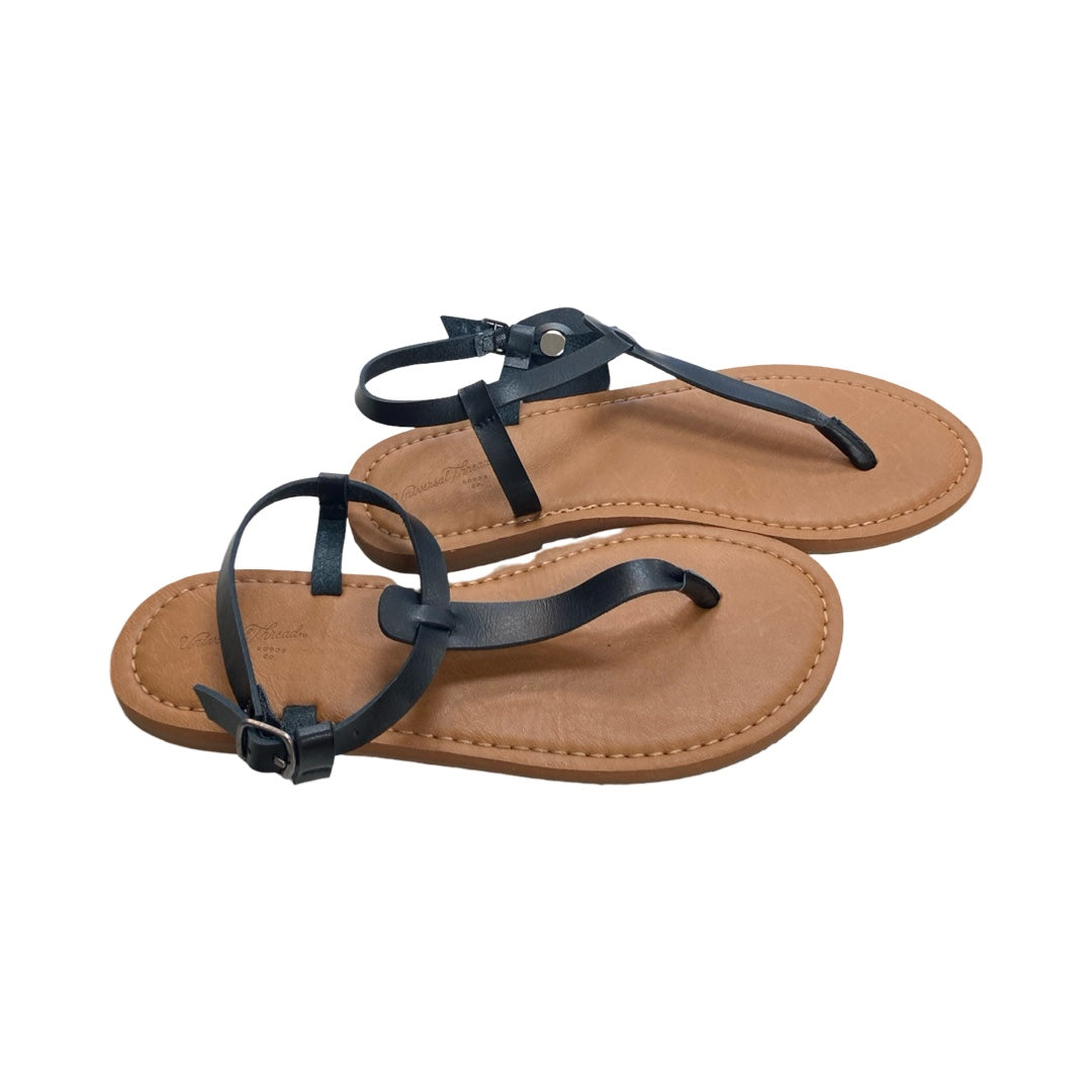 Sandals Flats By Universal Thread In Black & Brown, Size:7
