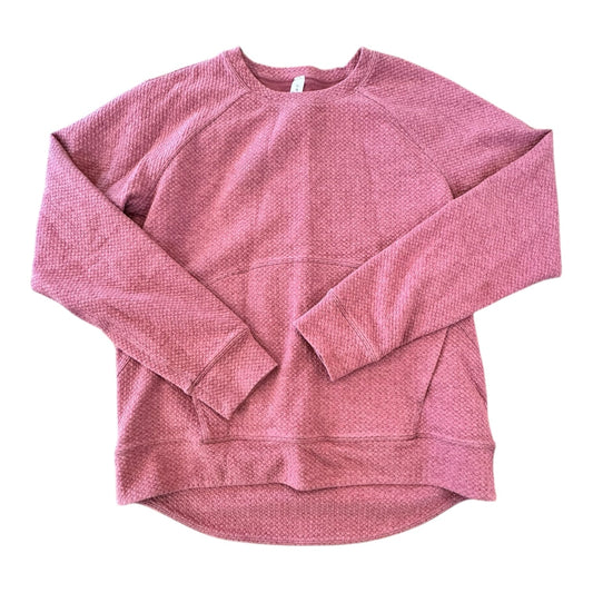 Athletic Top Ls Crewneck Designer By Lululemon In Red, Size:10