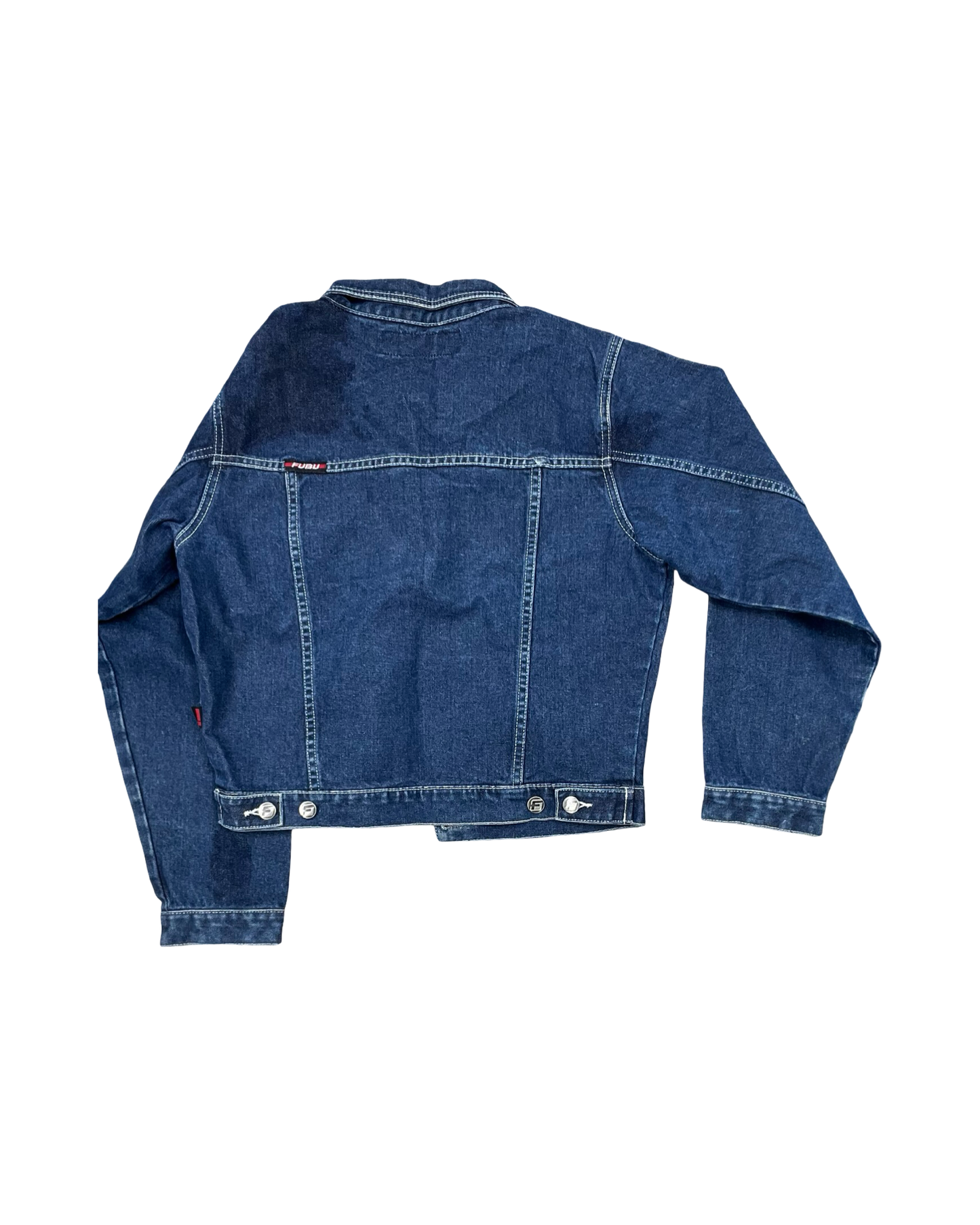 Jacket Denim By Fubu In Blue Denim, Size:L