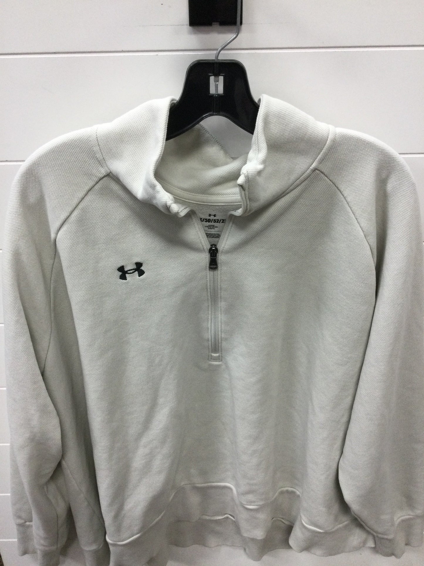 Athletic Top Ls Collar By Under Armour In Cream, Size:2X