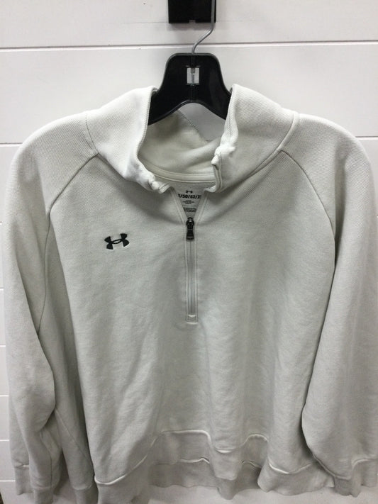 Athletic Top Ls Collar By Under Armour In Cream, Size:2X