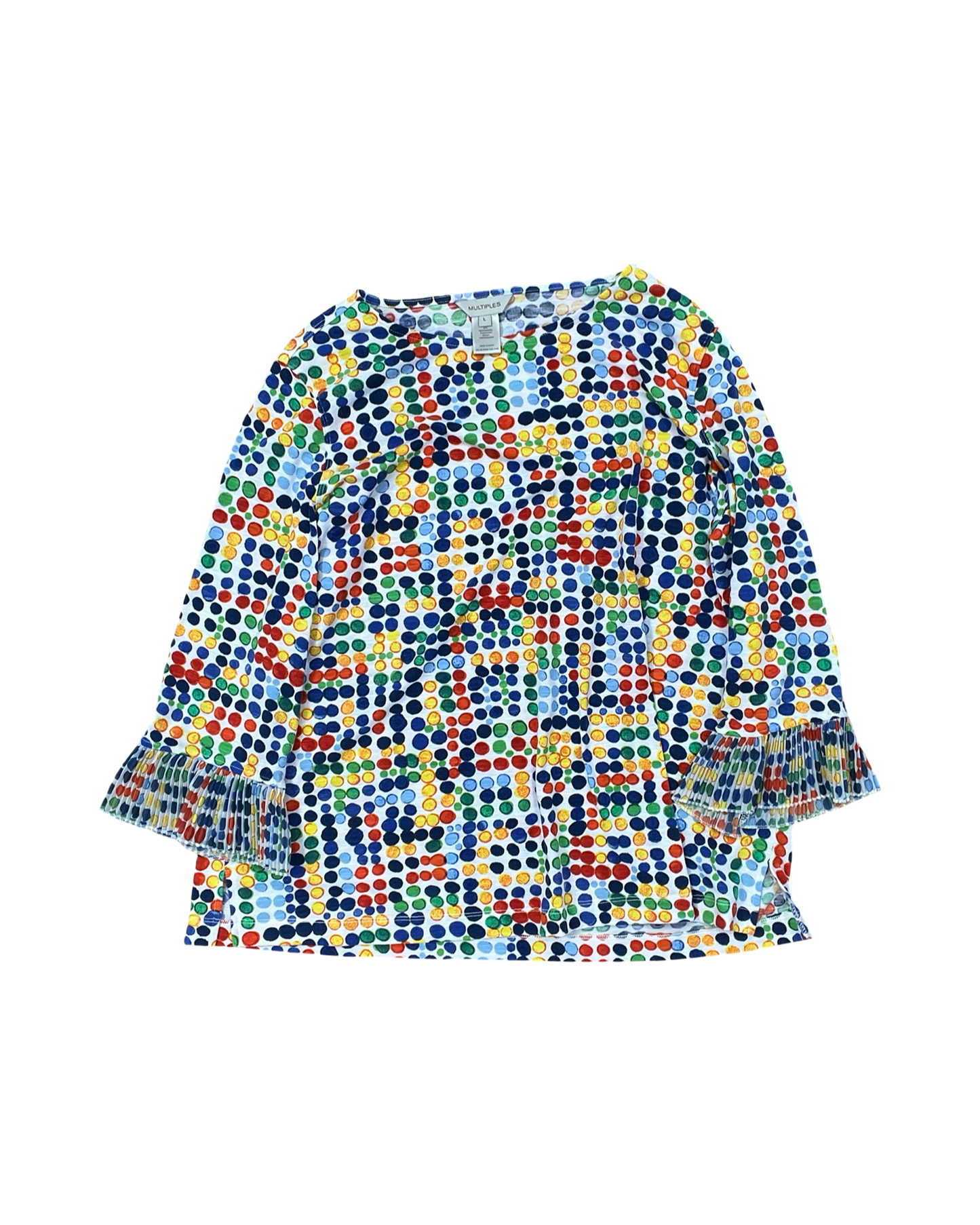 Top 3/4 Sleeve By Multiples In Multi, Size:L