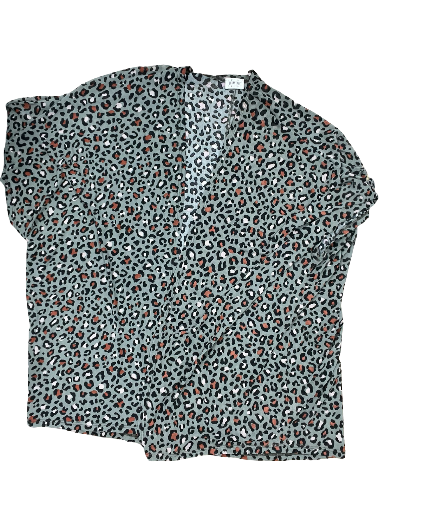 Cardigan By Texas True Threads In Animal Print, Size:L
