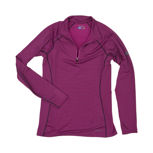 Athletic Jacket By Eddie Bauer In Purple, Size:M