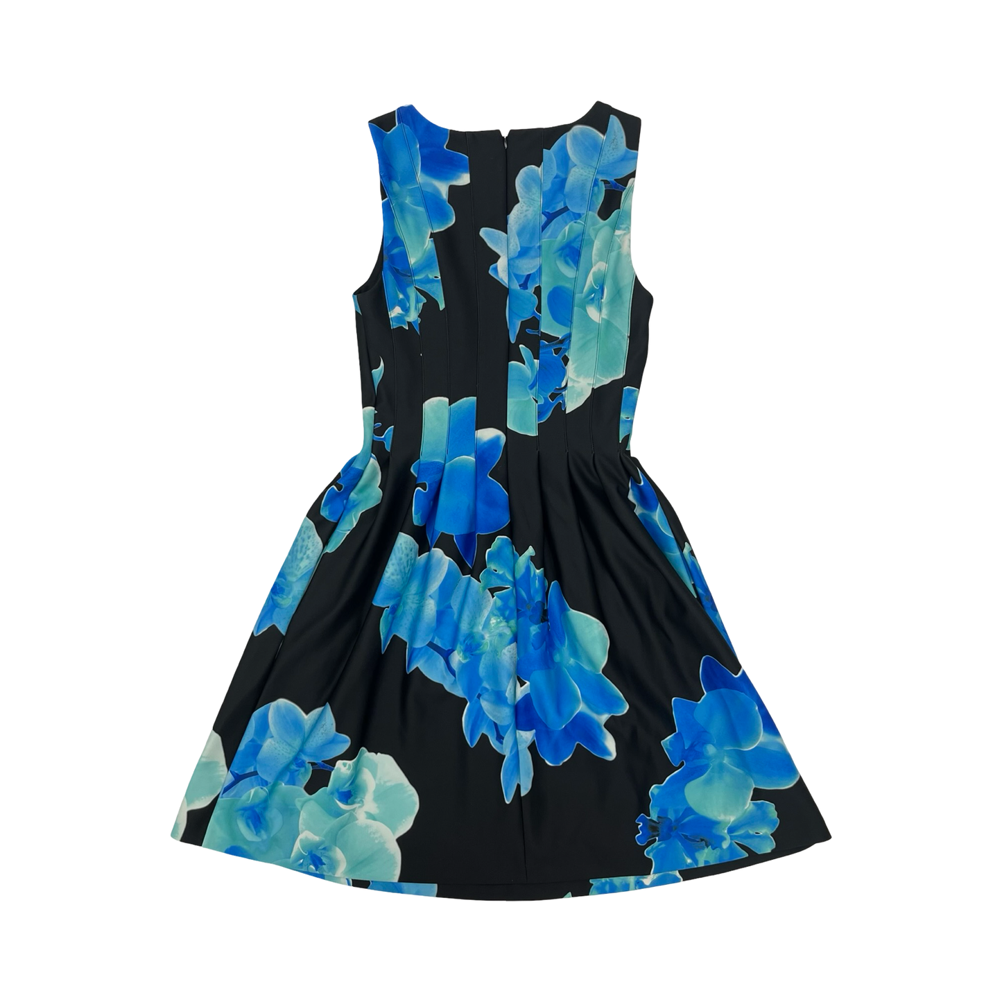 Dress Work By Calvin Klein In Black & Blue, Size:4