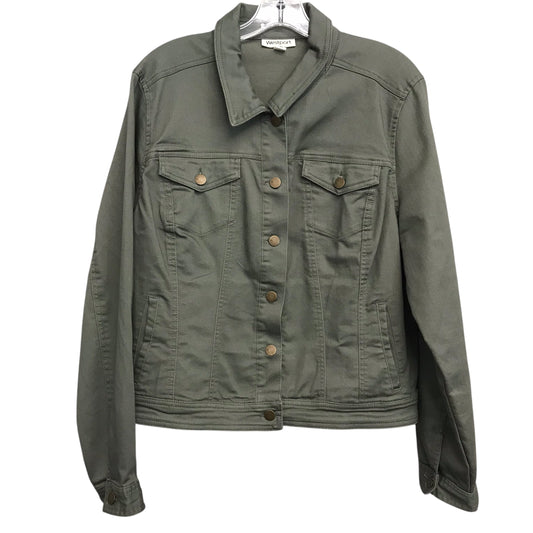 Jacket Denim By Westport In Green Denim, Size:Xl
