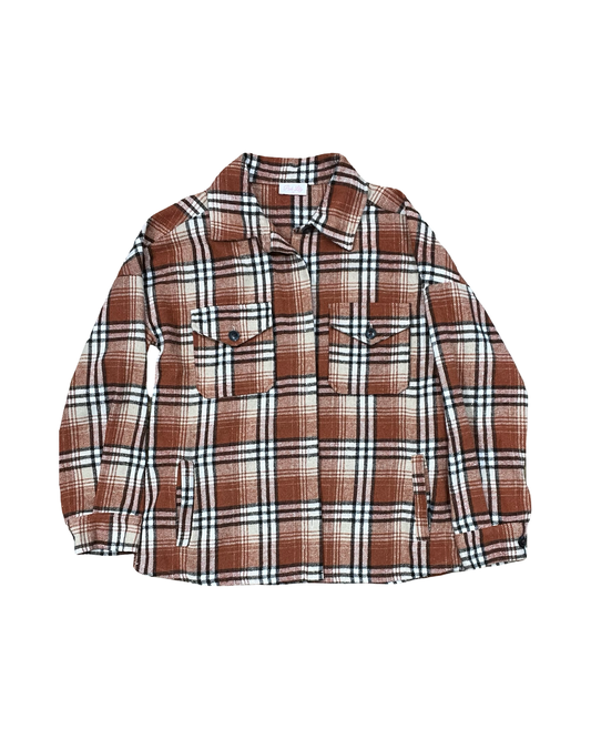 Jacket Shirt By Pink Lily In Orange, Size:S