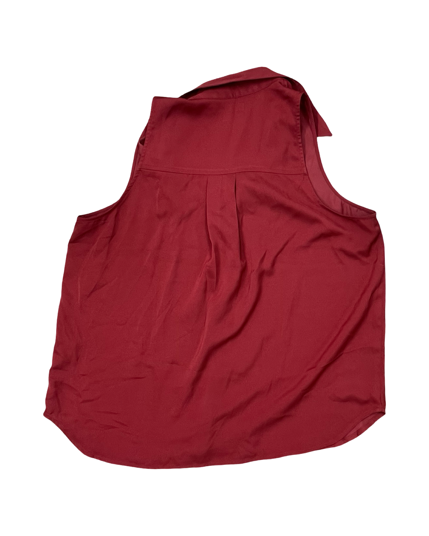 Blouse Sleeveless By Banana Republic In Red, Size:L