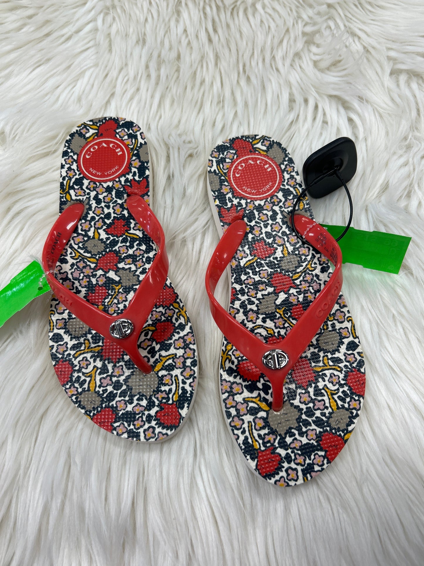 Sandals Designer By Coach In Orange, Size:6