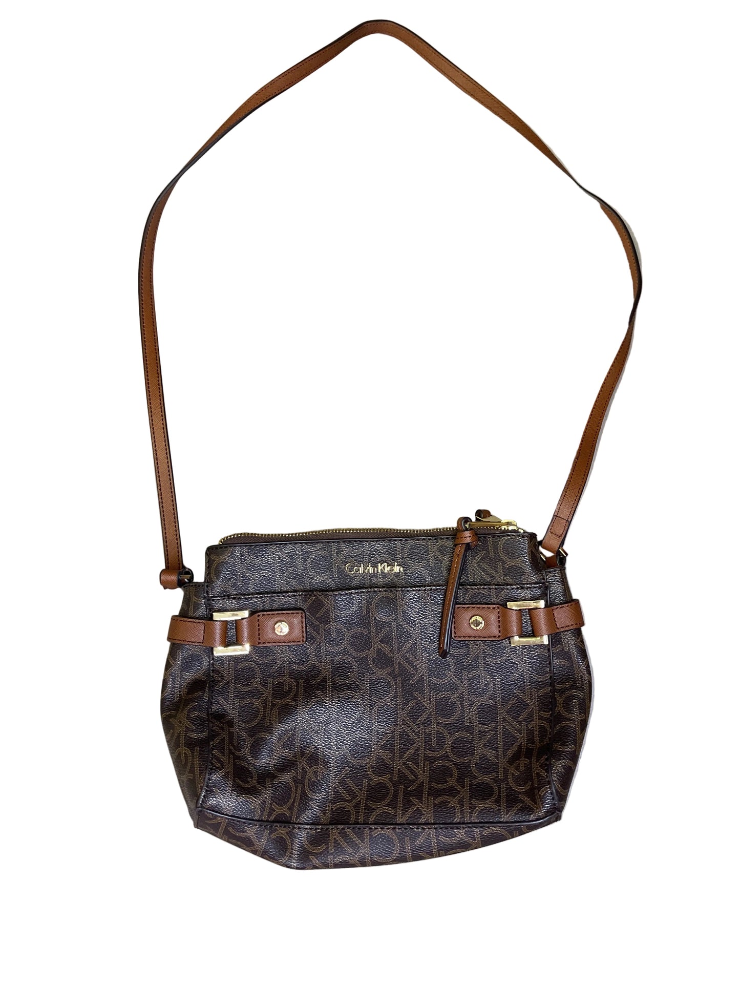 Crossbody By Calvin Klein In Brown, Size:Medium
