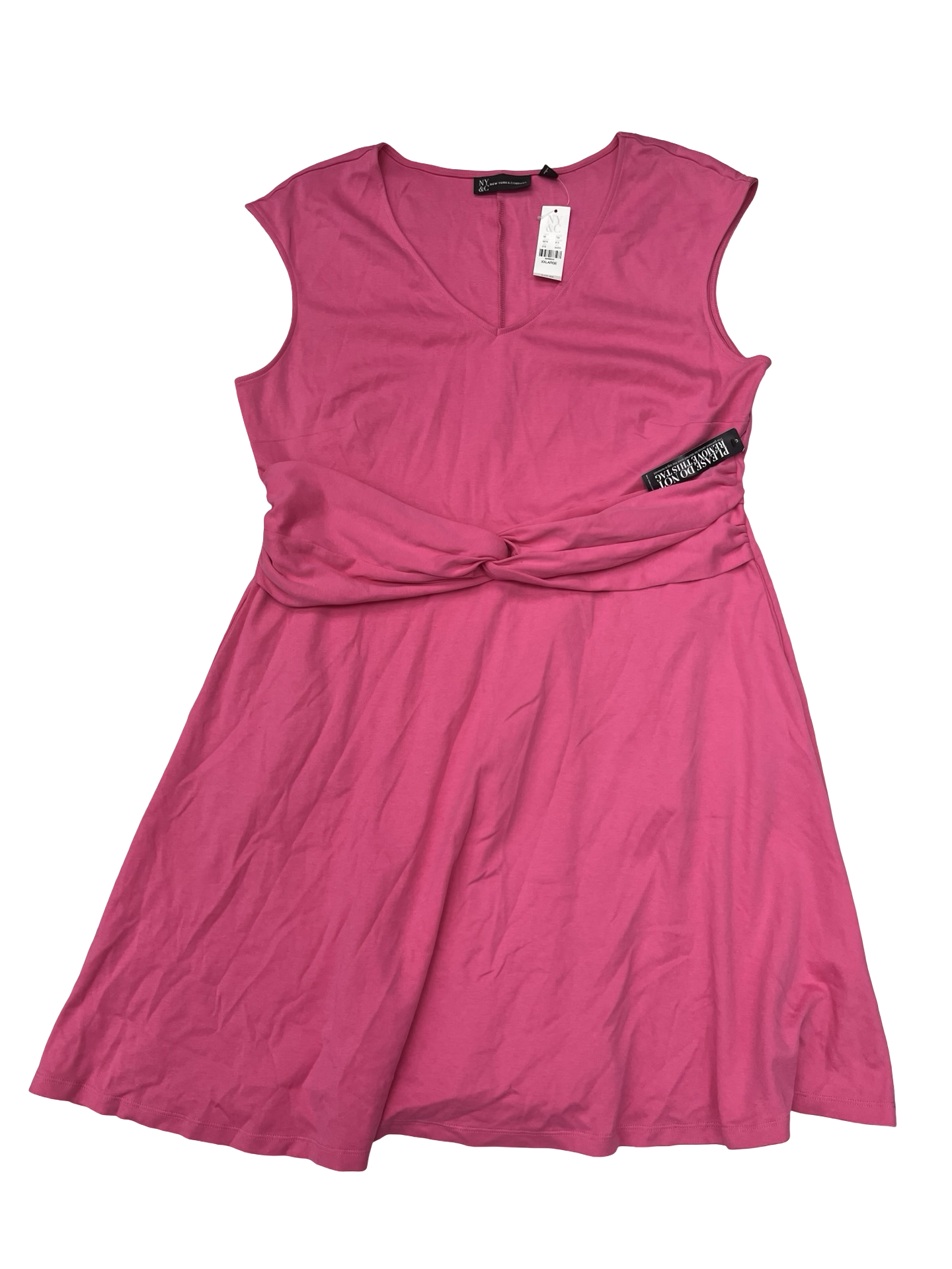 Dress Casual Midi By New York And Co In Pink, Size:Xxl