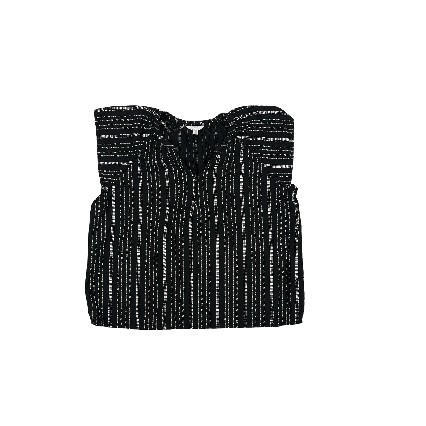 Blouse Ss By Time And Tru In Black & White, Size:Xxxl