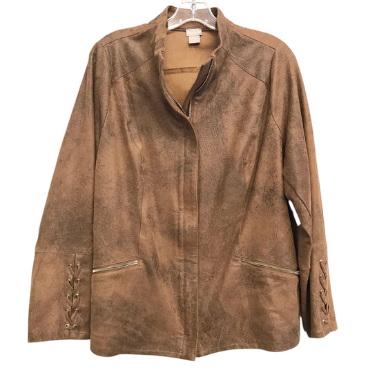 Blazer By Chicos In Brown, Size:Xl