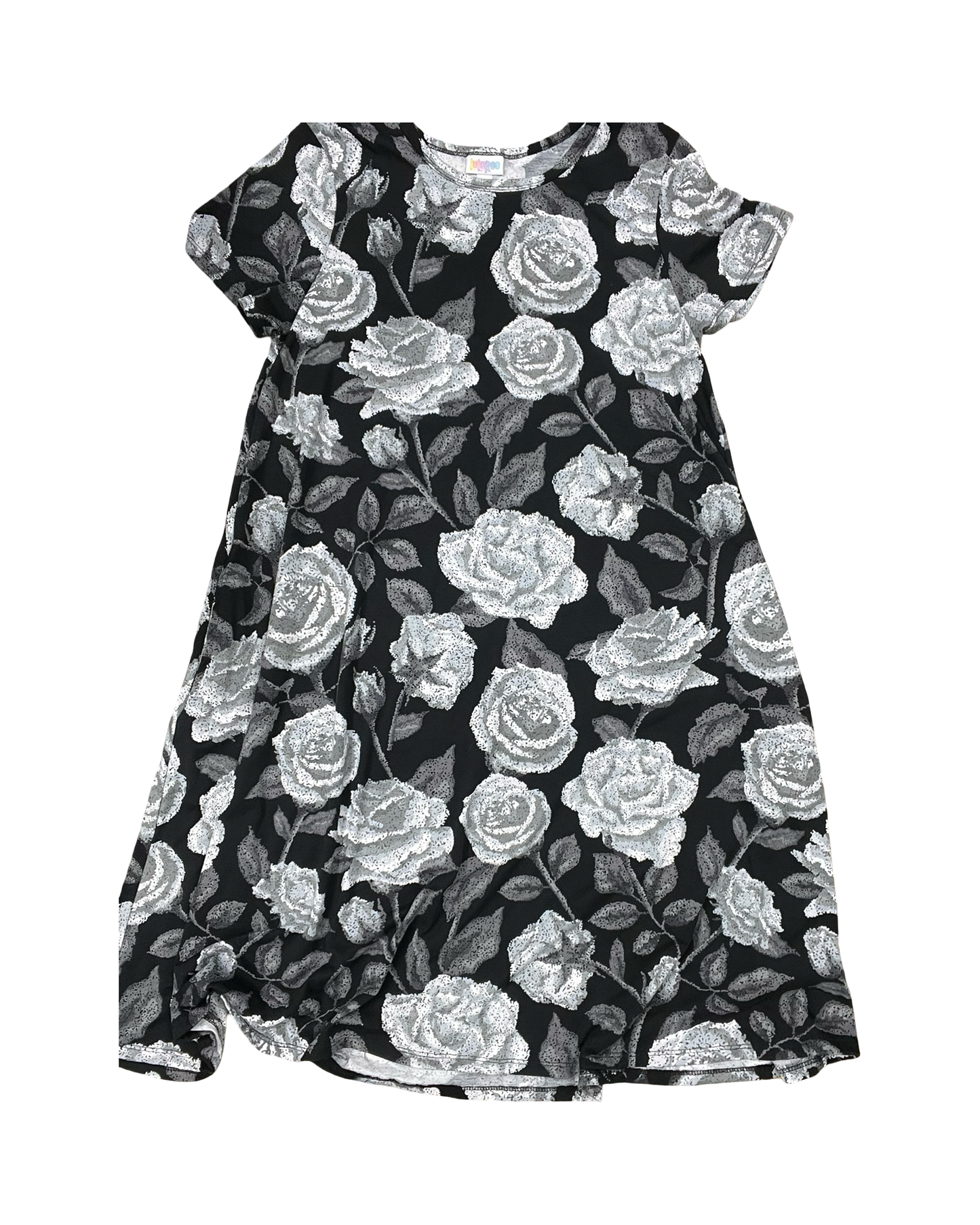 Dress Casual Midi By Lularoe In Black & Grey, Size:L