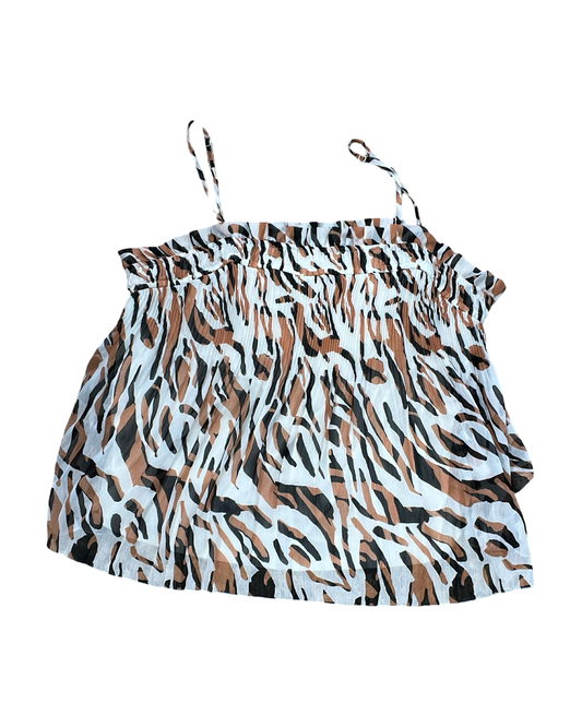 Top Sleeveless By Nine West In Animal Print, Size:Xl